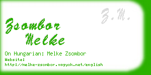 zsombor melke business card